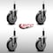 Service Caster 5'' SS Black Poly Wheel Swivel 1'' Expanding Stem Caster Set, 4PK SCC-SSEX20S514-PPUB-BLK-1-4 - alternate 3